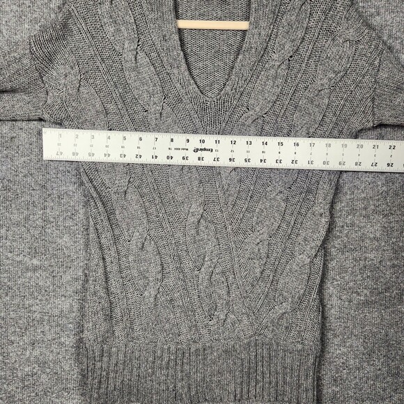 ANN TAYLOR LOFT 254194 Gray Cable Knit Wool Blend Pullover Sweater SIZE S - Picture 6 of 12